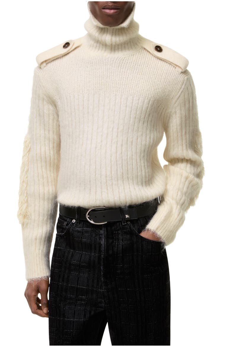 Mohair Wool Blend Jumper, Main, color, Ecru white
