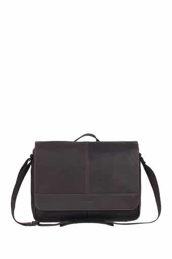 Kenneth Cole Reaction Colombian Leather Crossbody Laptop Case & Tablet Messenger Bag