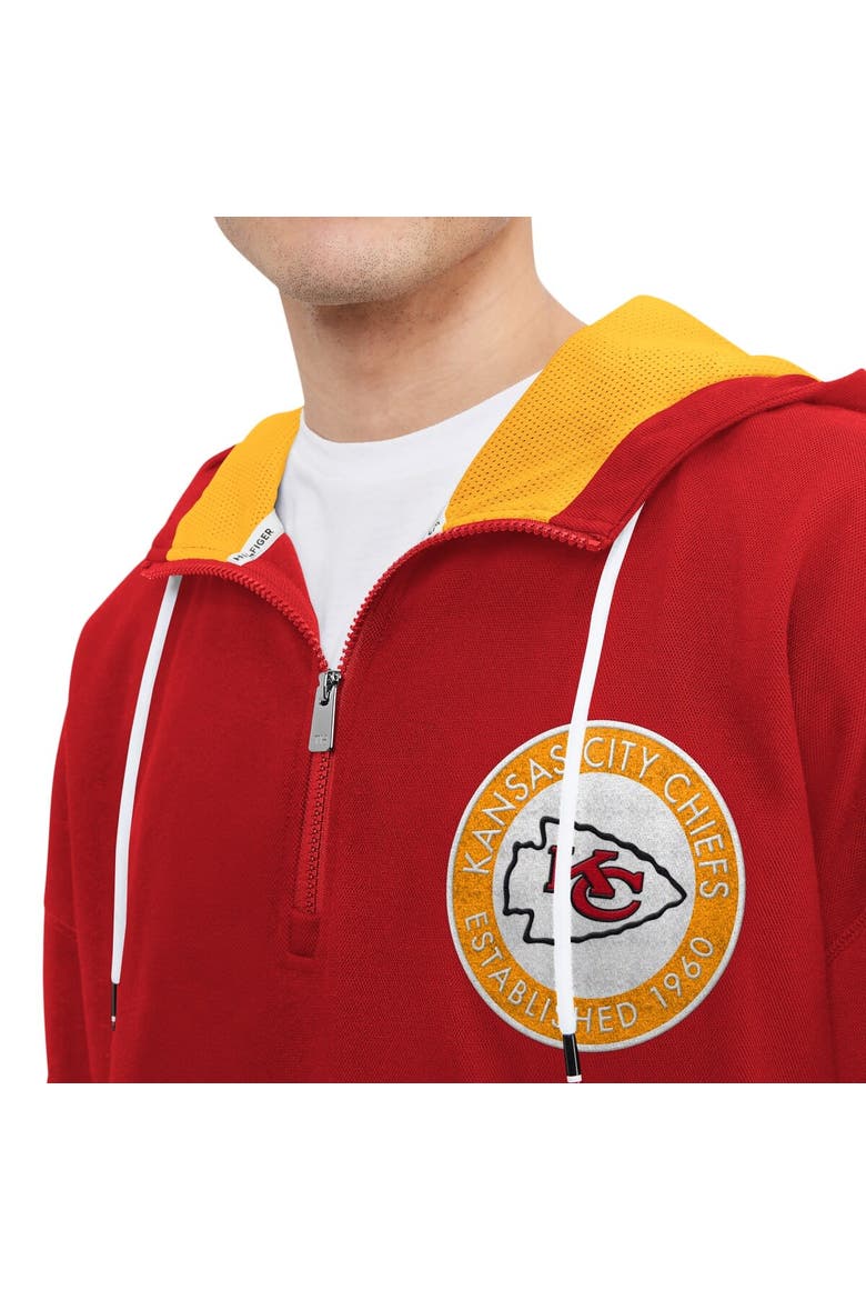 Men's Tommy Hilfiger Red Kansas City Chiefs Aaron Quarter-Zip Hoodie, Alternate, color, Red