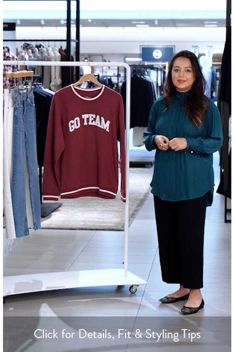 Go Team Embroidered Relaxed Fit Cotton Blend Sweatshirt video