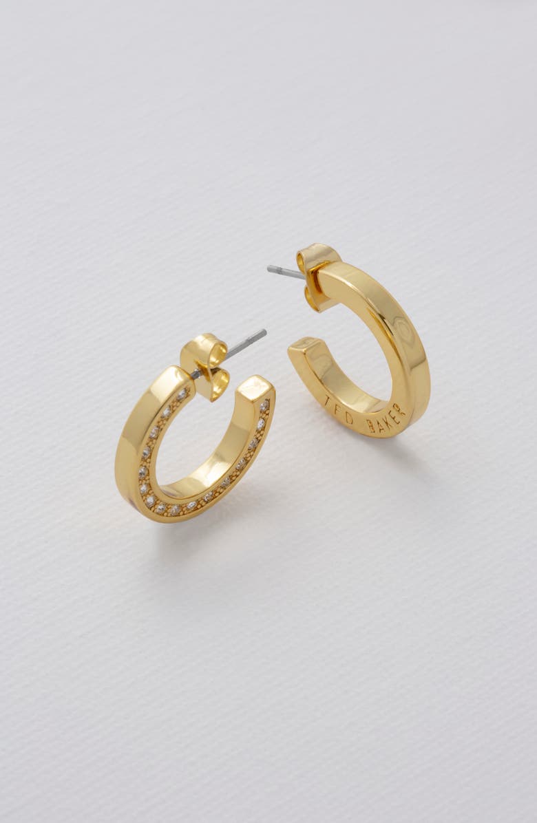 Ted Baker London Senatta Reversible Crystal Hoop Earrings, Alternate, color, 