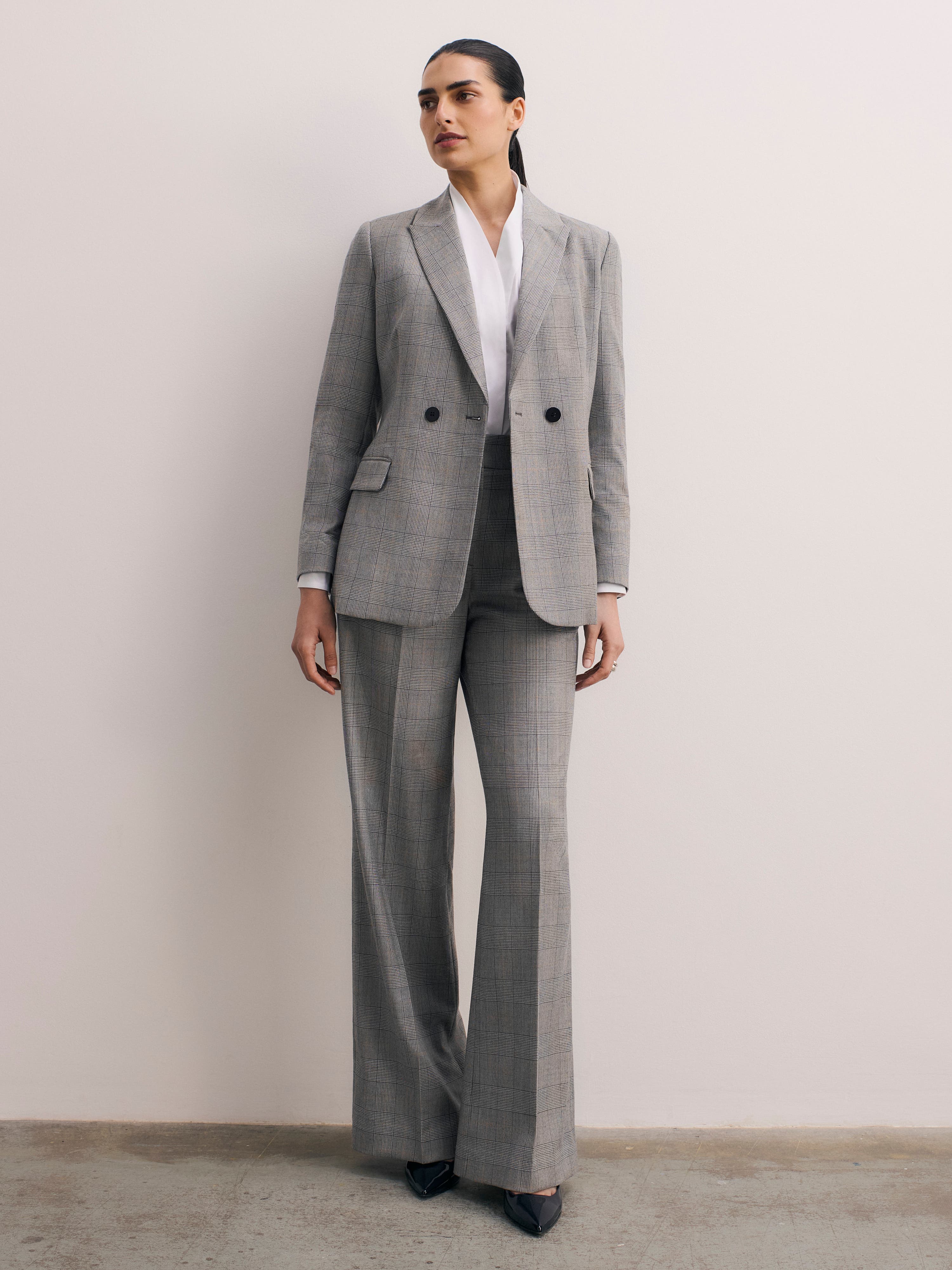 The Fold Prince Of Wales Check Knighton Blazer (Women) | Nordstrom