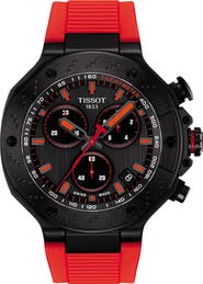 Tissot T-Race Chronograph Silicone Strap Watch, 45mm