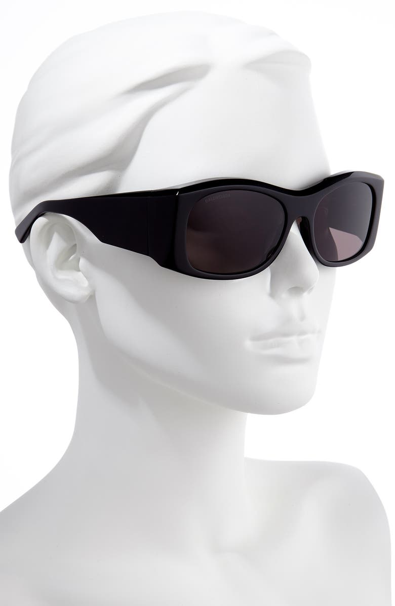 Balenciaga 59mm Rectangular Sunglasses, Alternate, color,
