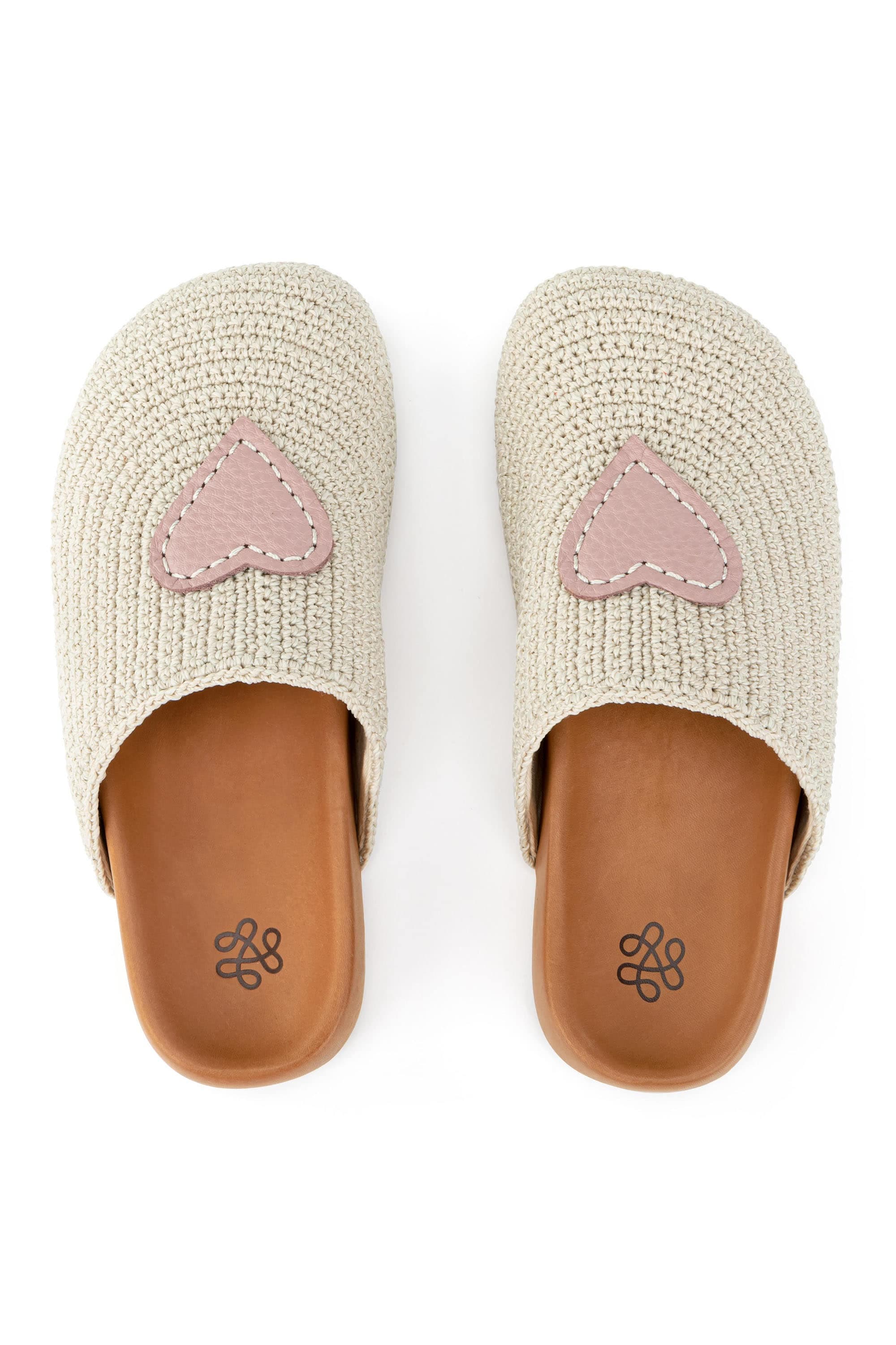 Bolinas Crochet Clog Shoe, Alternate, color, Ecru Rosewood Heart