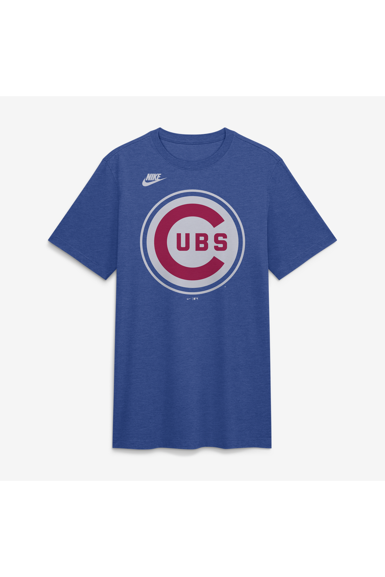Men's Nike Heather Royal Chicago Cubs Cooperstown Logo Tri-Blend T-Shirt, Alternate, color, Heather Royal