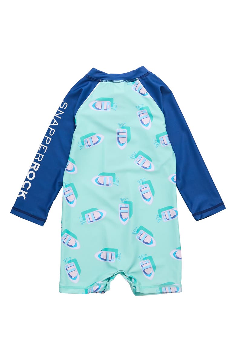 Snapper Rock Float Your Boat One-Piece Rashguard Swimsuit, Alternate, color,