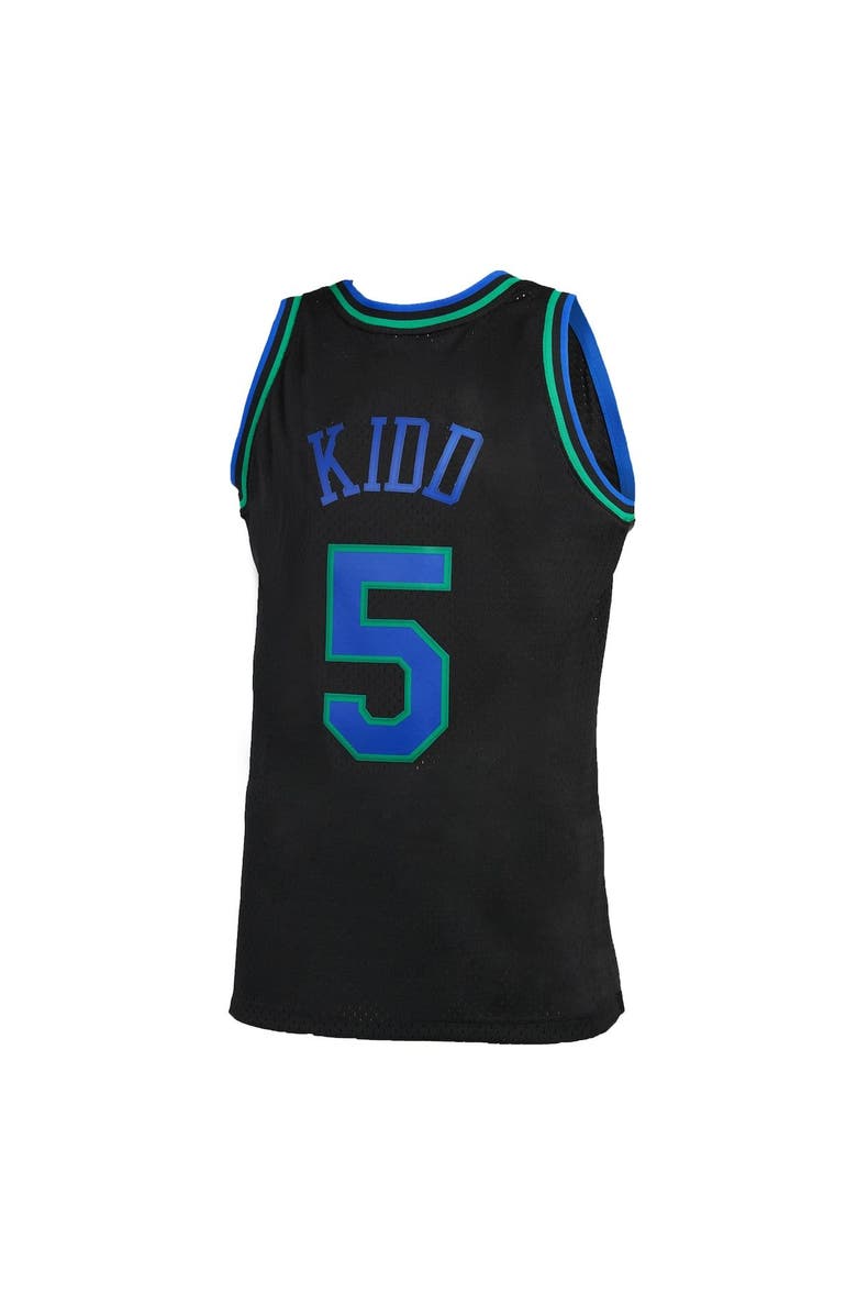 Mitchell & Ness Men's Mitchell & Ness Jason Kidd Black Dallas Mavericks 1994-95 Hardwood Classics Reload 2.0 Swingman Jersey, Alternate, color, 