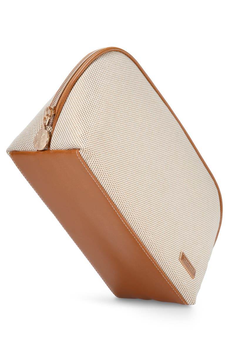 Stephanie Johnson Tropea Ivory Lola Makeup Bag, Alternate, color, Ivory