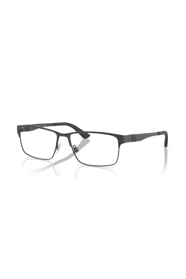 56mm Rectangle optical glasses, Main, color, Black
