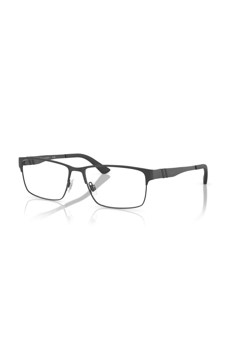 Polo Ralph Lauren 56mm Rectangle optical glasses, Main, color, Black