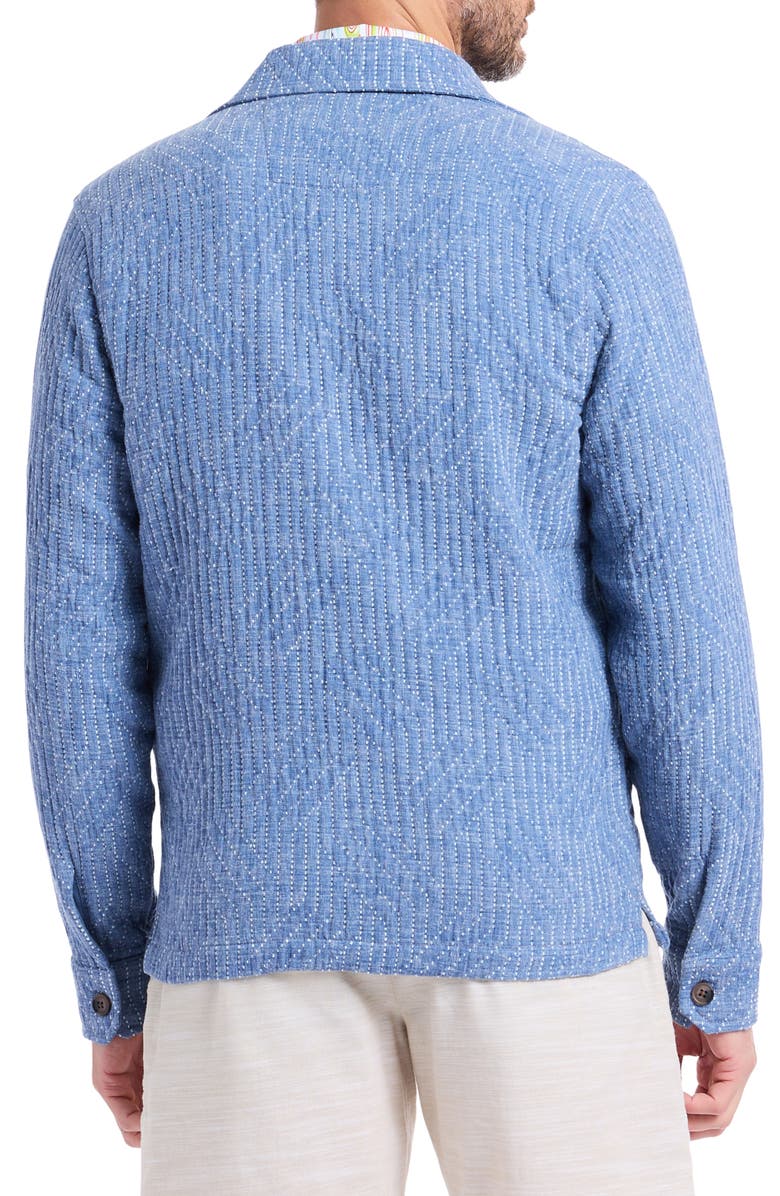 Robert Graham Shawell Woven Shirt Jacket, Alternate, color, Blue