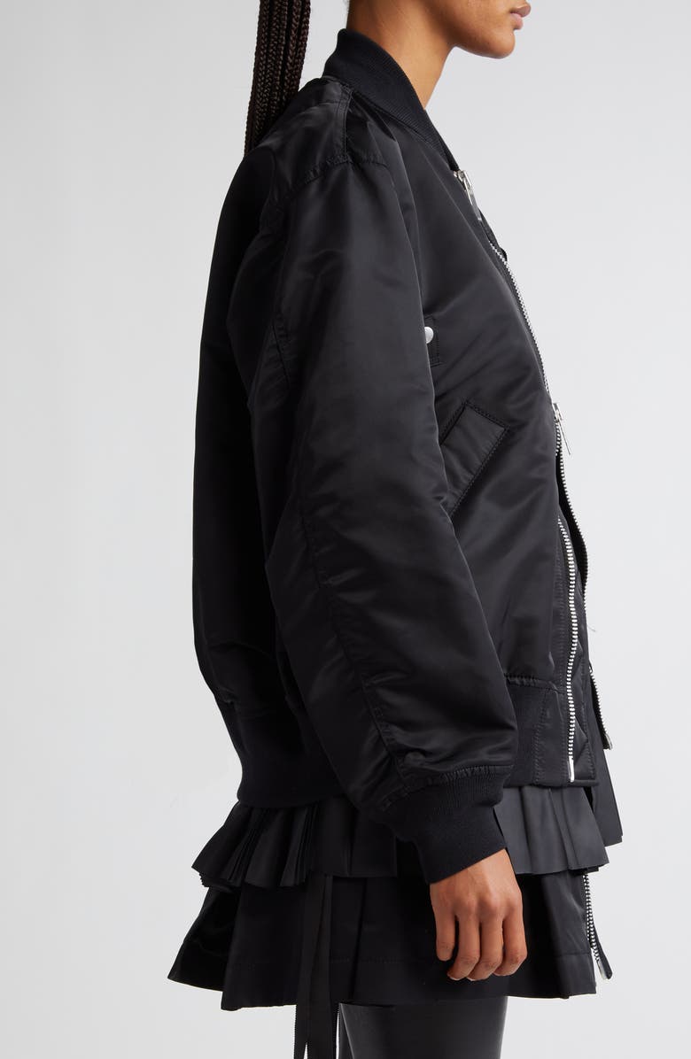 Sacai Layered Nylon MA-1 Bomber Jacket, Alternate, color, 
