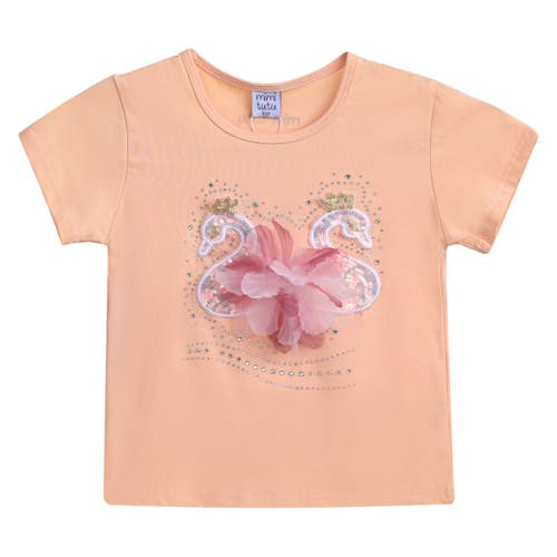 Mimi Tutu Swan T-Shirt in Peach 