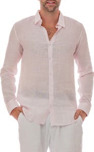 RANEES Linen Resort Button-Up Shirt