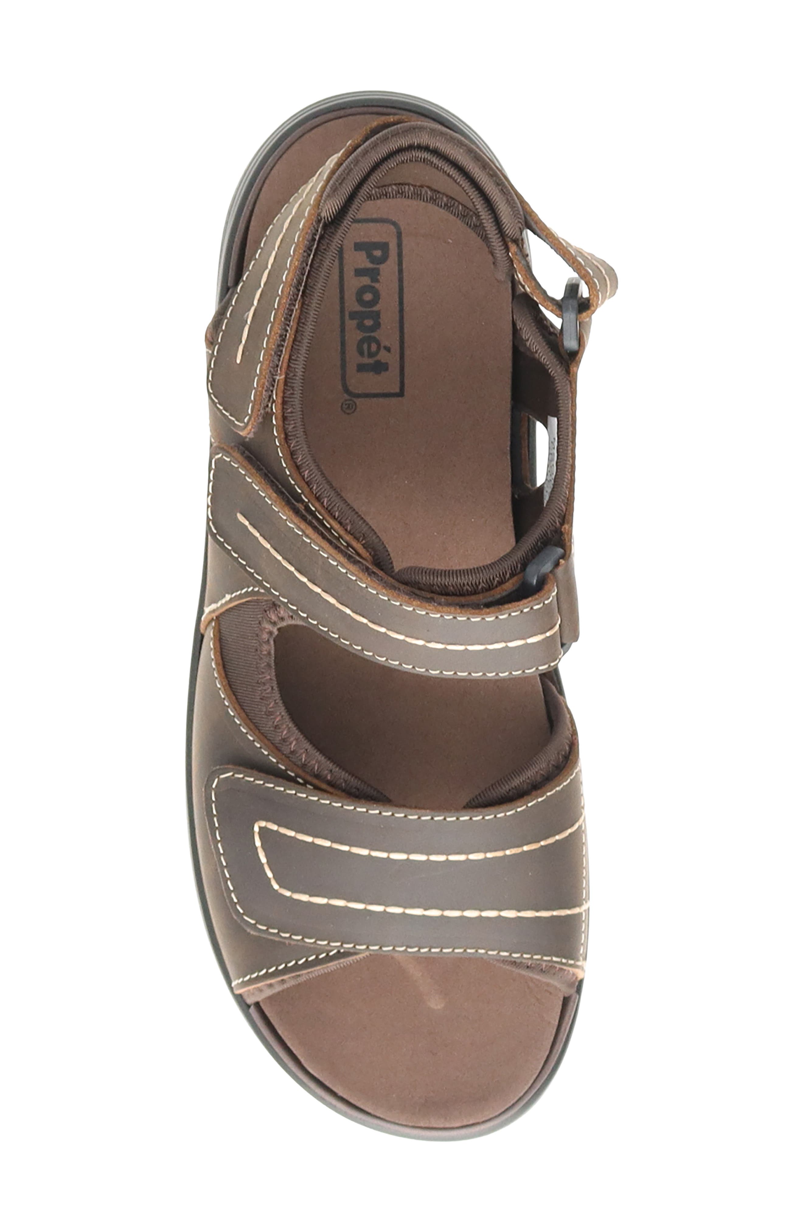 Hudson Leather Sandal, Alternate, color, BROWN