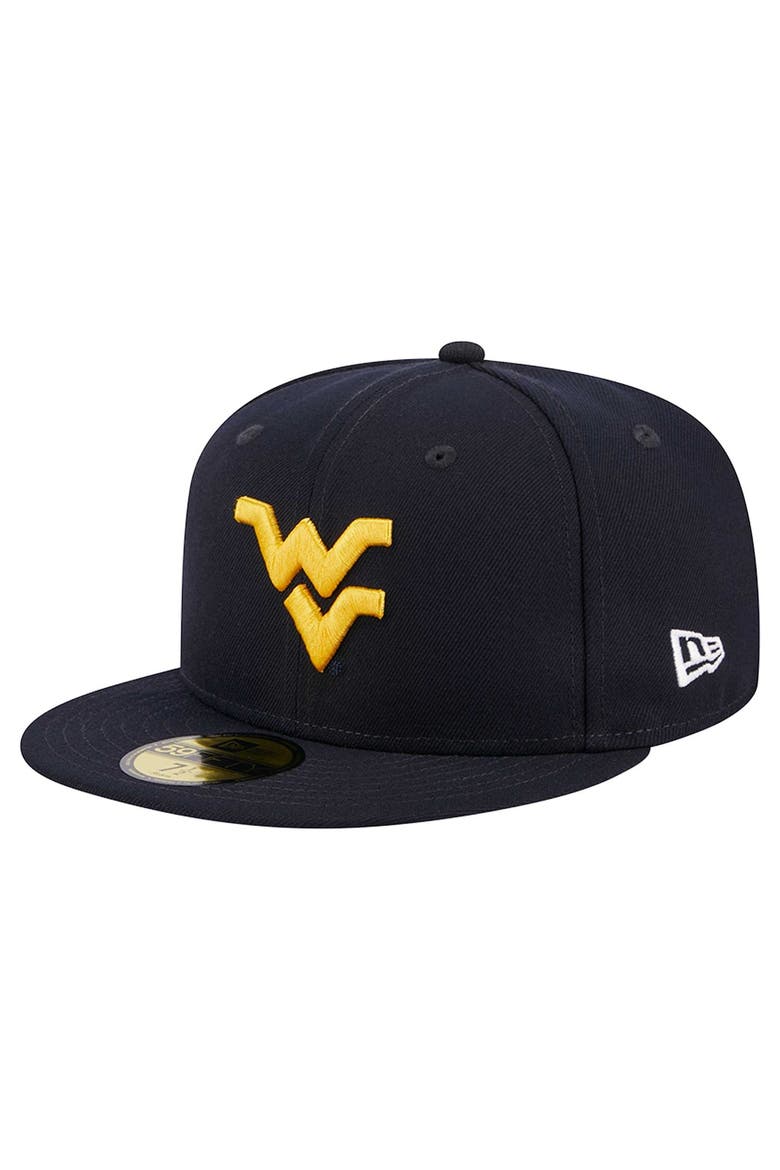 Men's New Era Navy West Virginia Mountaineers 59FIFTY Fitted Hat, Main, color, Navy
