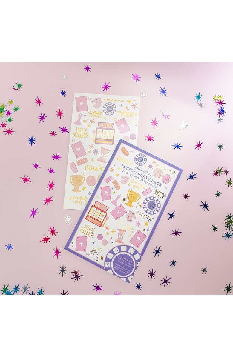 Jollity 
Co. Game Night Tattoo Party Pack, Alternate, color, Assorted Pre-Pack