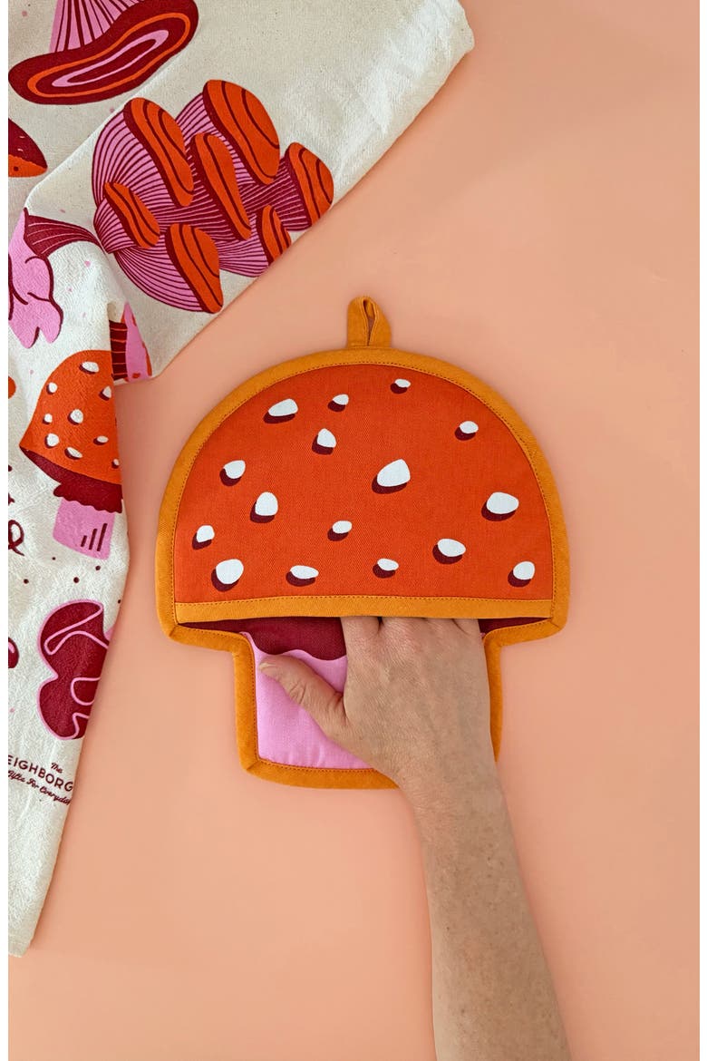 Mushroom Potholder, Alternate, color, BROWN