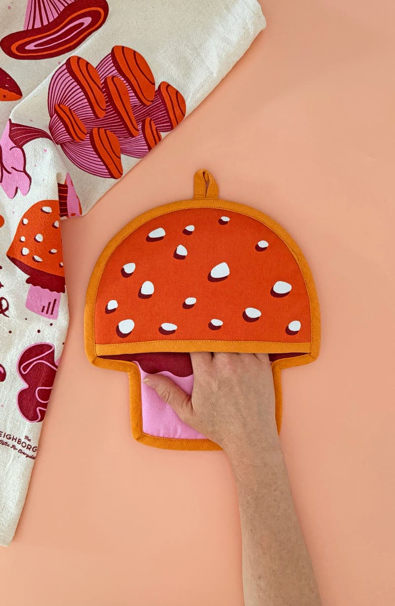 The Neighborgoods Mushroom Potholder, Alternate, color, 
