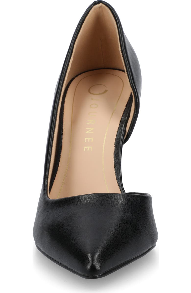 Journee Collection Blanca Half d'Orsay Pump, Alternate, color, Black