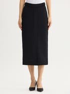 Misook Straight Monochromatic Ottoman Knit Maxi Skirt