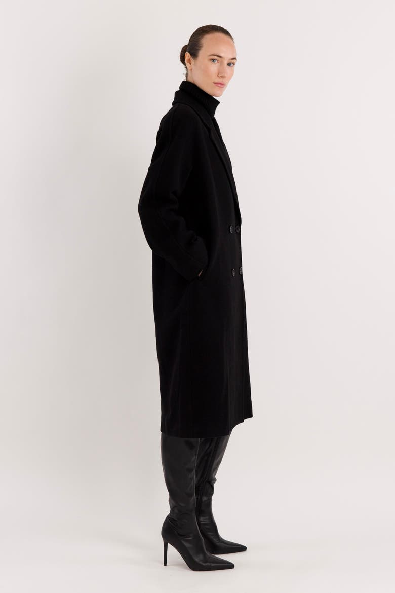 Maxi Classic Wool Coat, Alternate, color, Black