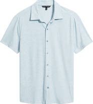 Robert Barakett Anton Knit Button-Up Polo