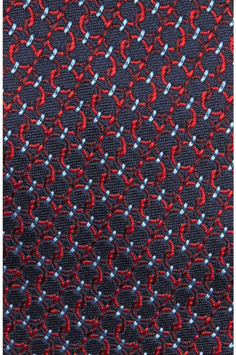 Crema Silk Tie, Alternate, color, NAVY/ ROSSO