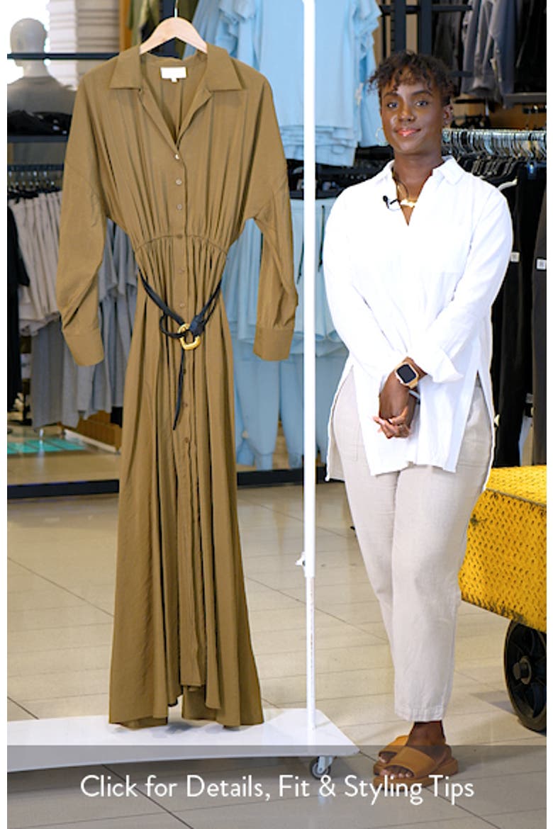 Long Sleeve Belted Shirtdress video