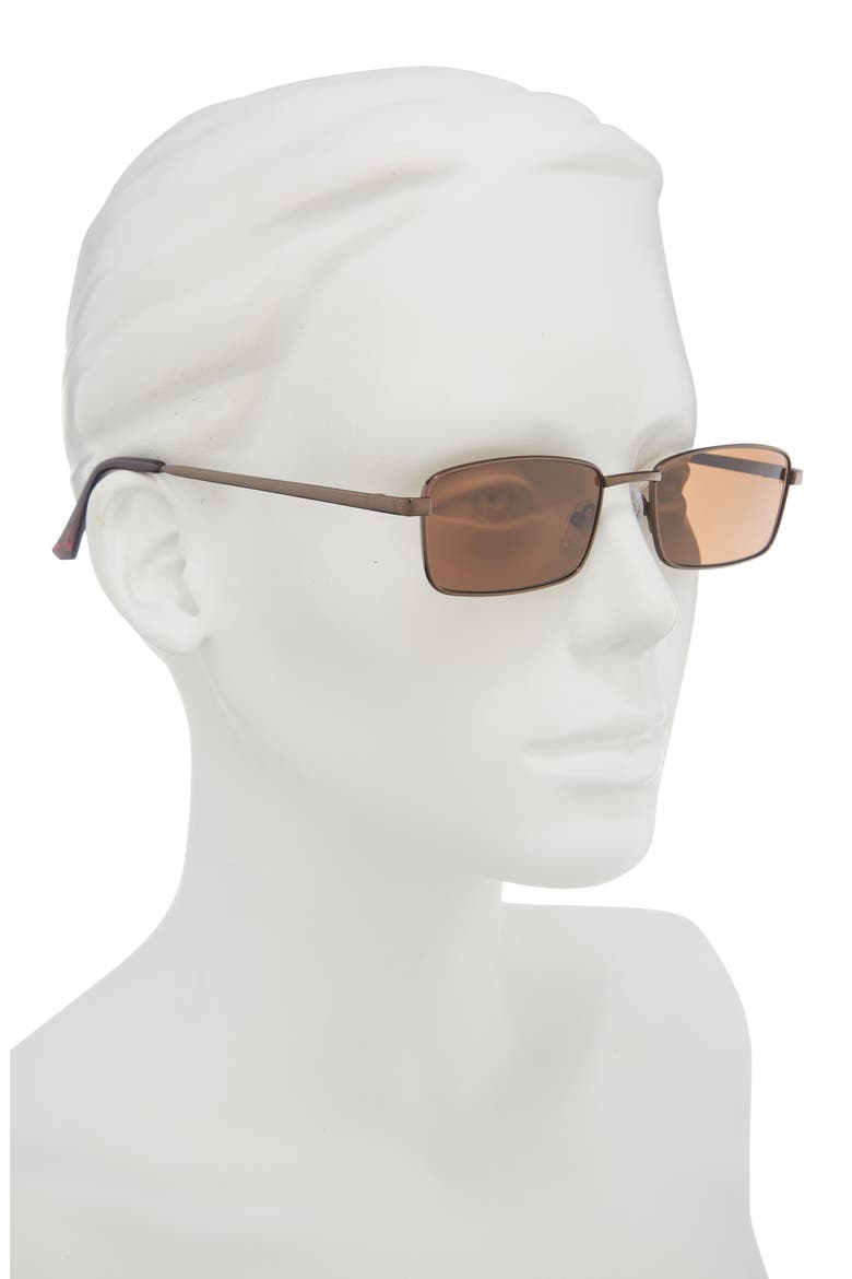 Rectangular Sunglasses, Alternate, color, BRONZE- BROWN