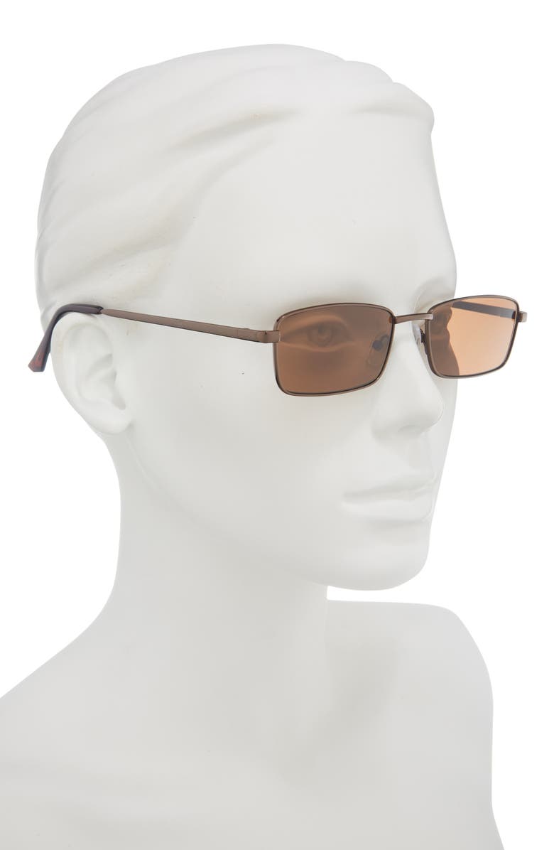 BP. Rectangular Sunglasses, Alternate, color, Bronze- Brown
