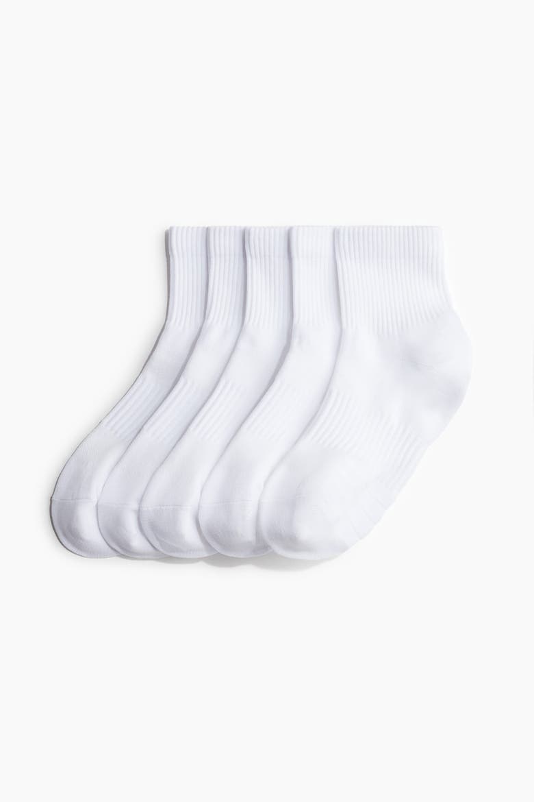 5-pack Sports Socks With Drymove, Main, color, White