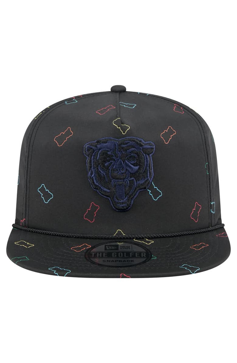 New Era Men's New Era Black Chicago Bears Gummy Golfer Snapback Hat, Alternate, color, Black