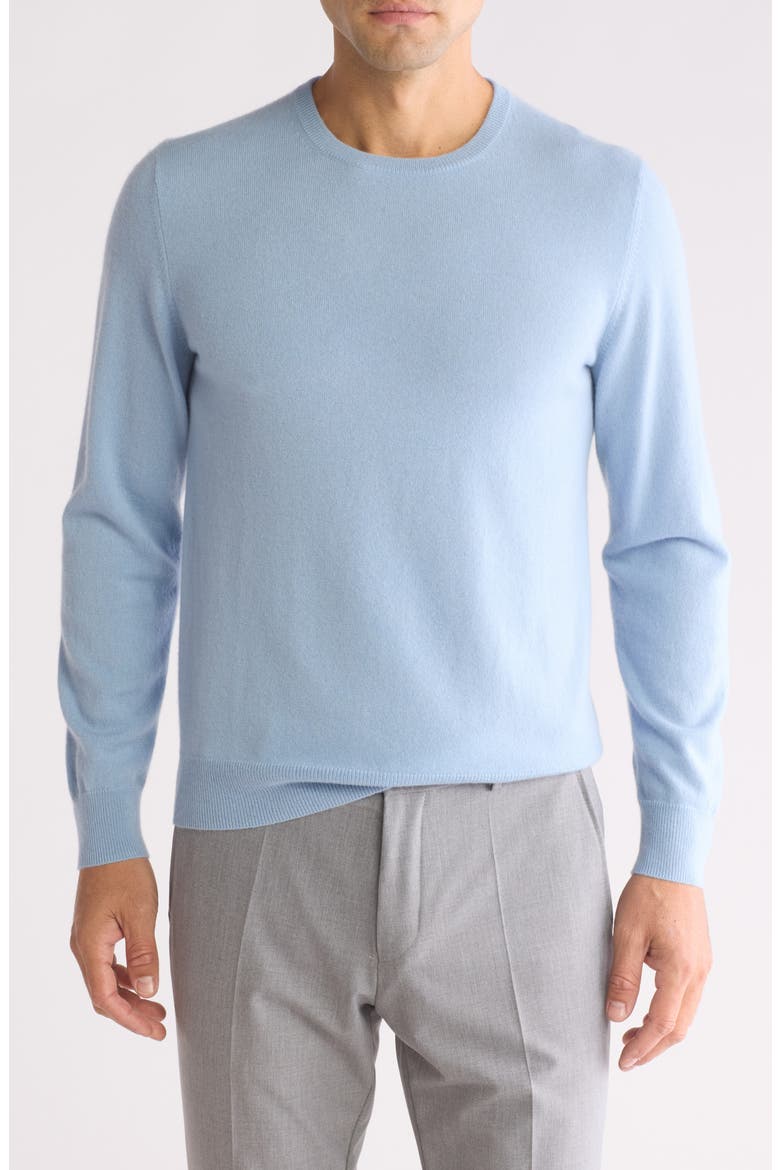 Crewneck Cashmere Sweater, Main, color, LIGHT BLUE