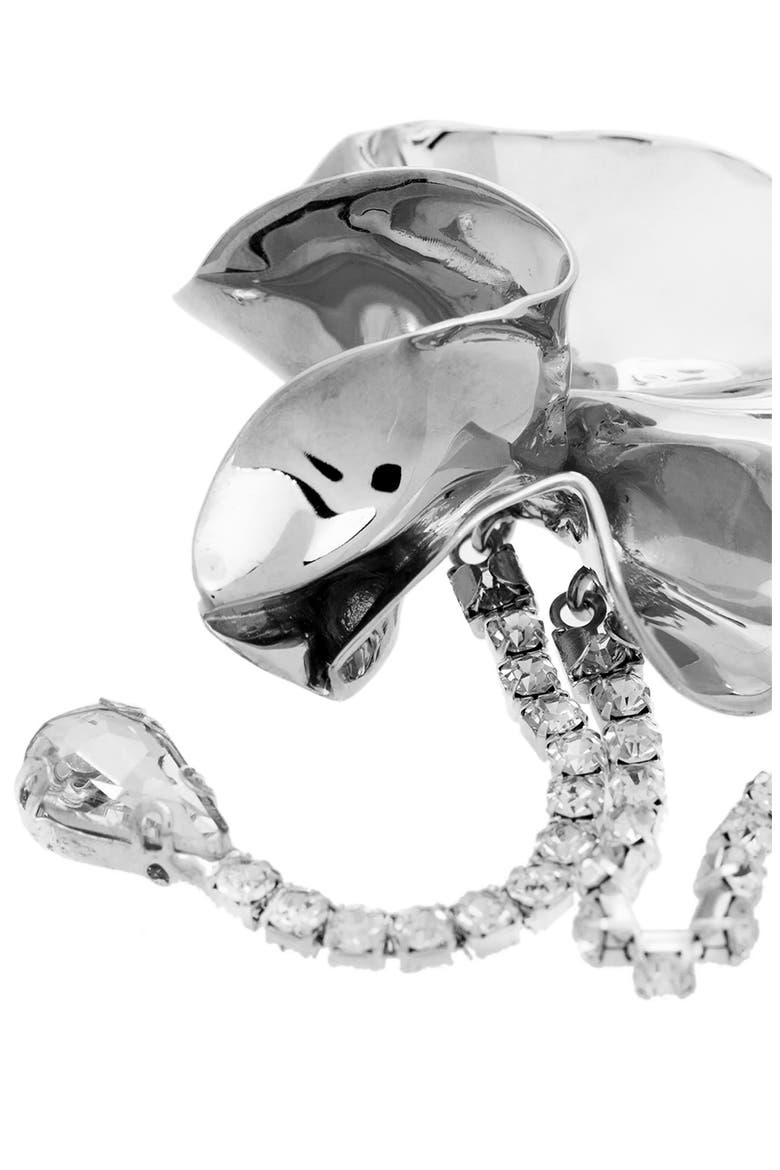 Sylvia Crystal Drop Earrings, Alternate, color, SILVER