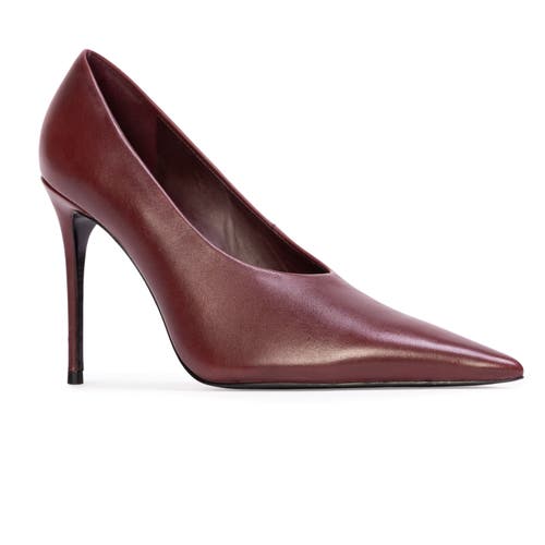 Black Suede Studio Jona 100 Pump In Burgundy