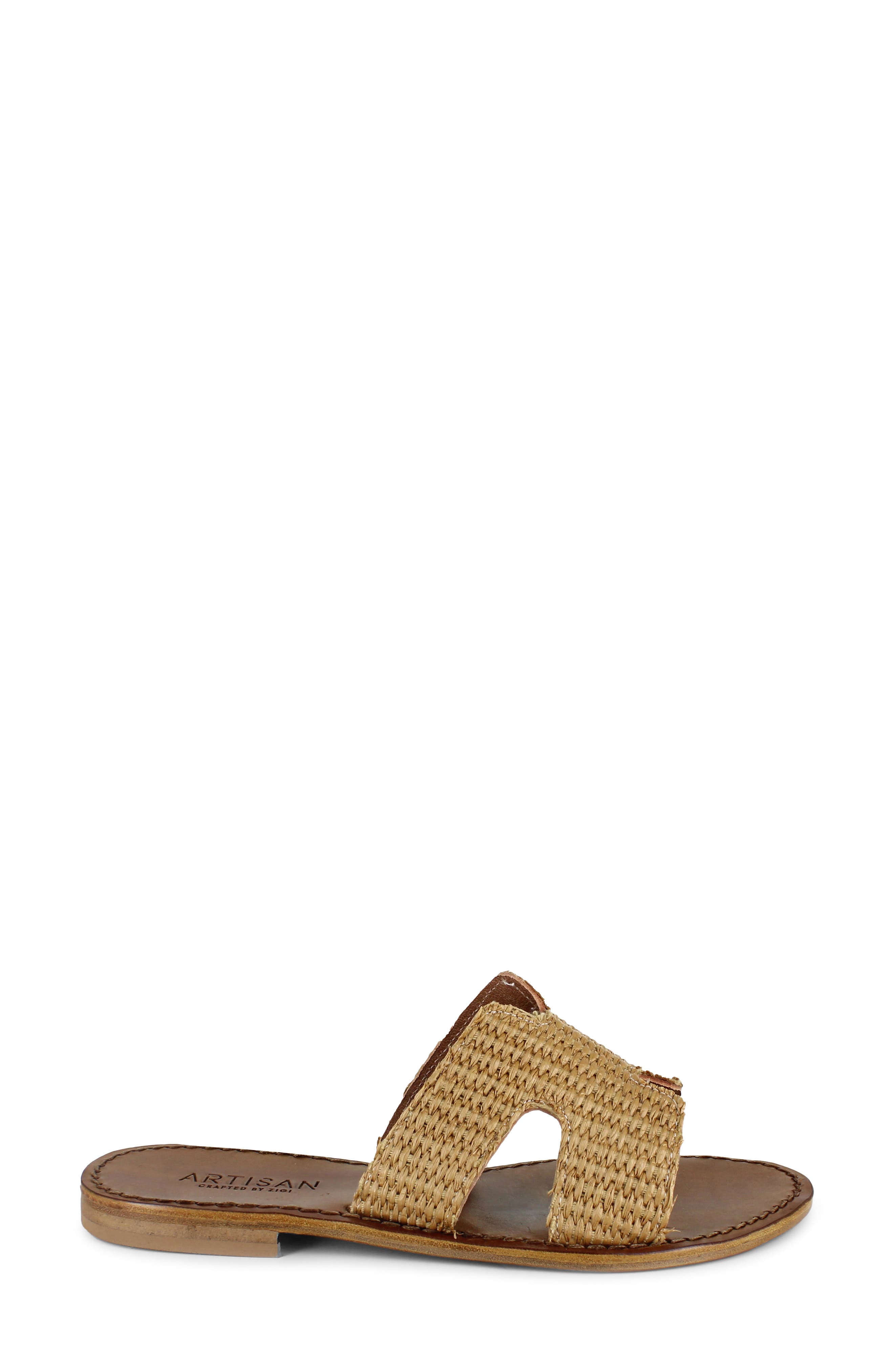 Fenka Water Resistant Leather Sandal, Alternate, color, BROWN