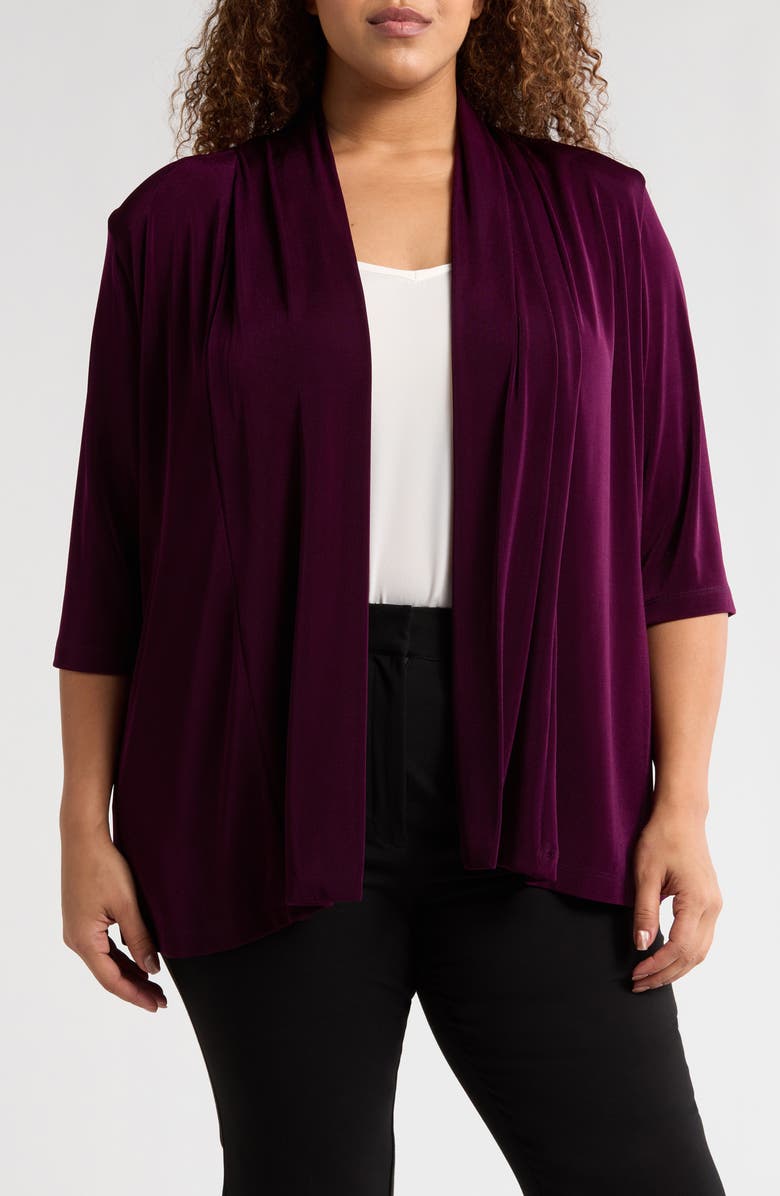 Vikki Vi Stretch Knit Open Front Jacket, Main, color, 