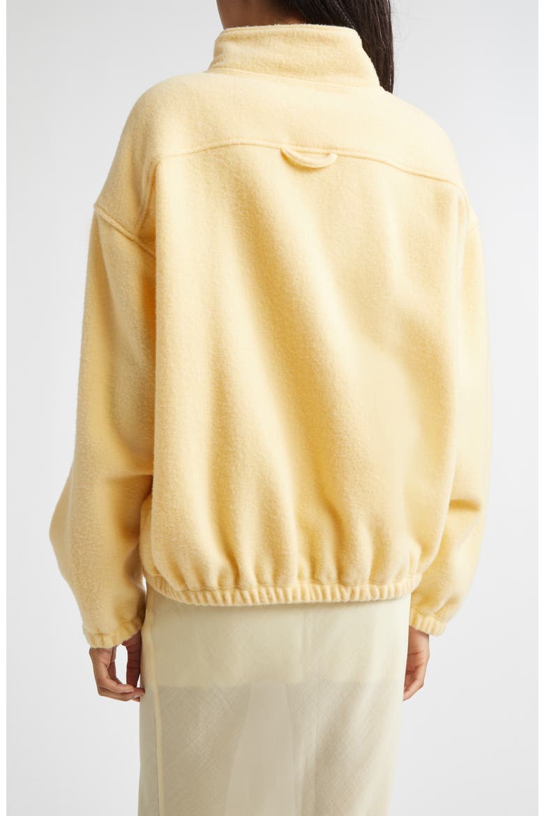Wool Fleece Half Zip Sweatshirt, Alternate, color, BUTTER FLEECE
