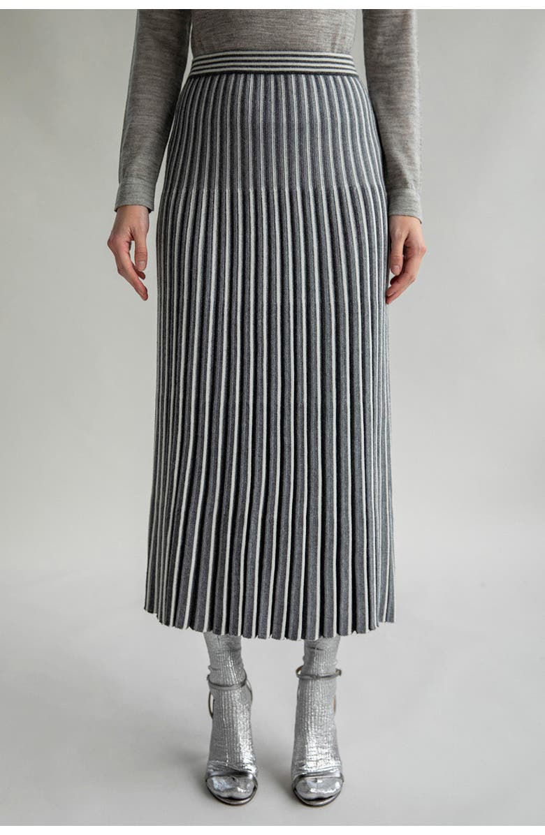 SSKEIN Adeline Skirt, Main, color, Grey Ivory