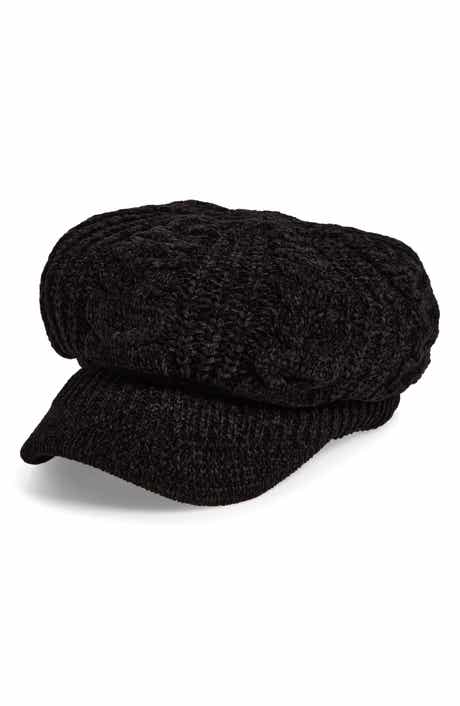 Chenille Cable Knit Slouchy Beanie