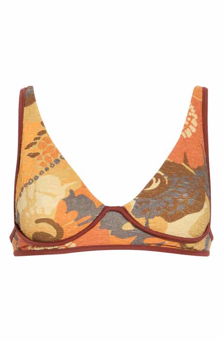 Free People Printed Tonya Bikini Top