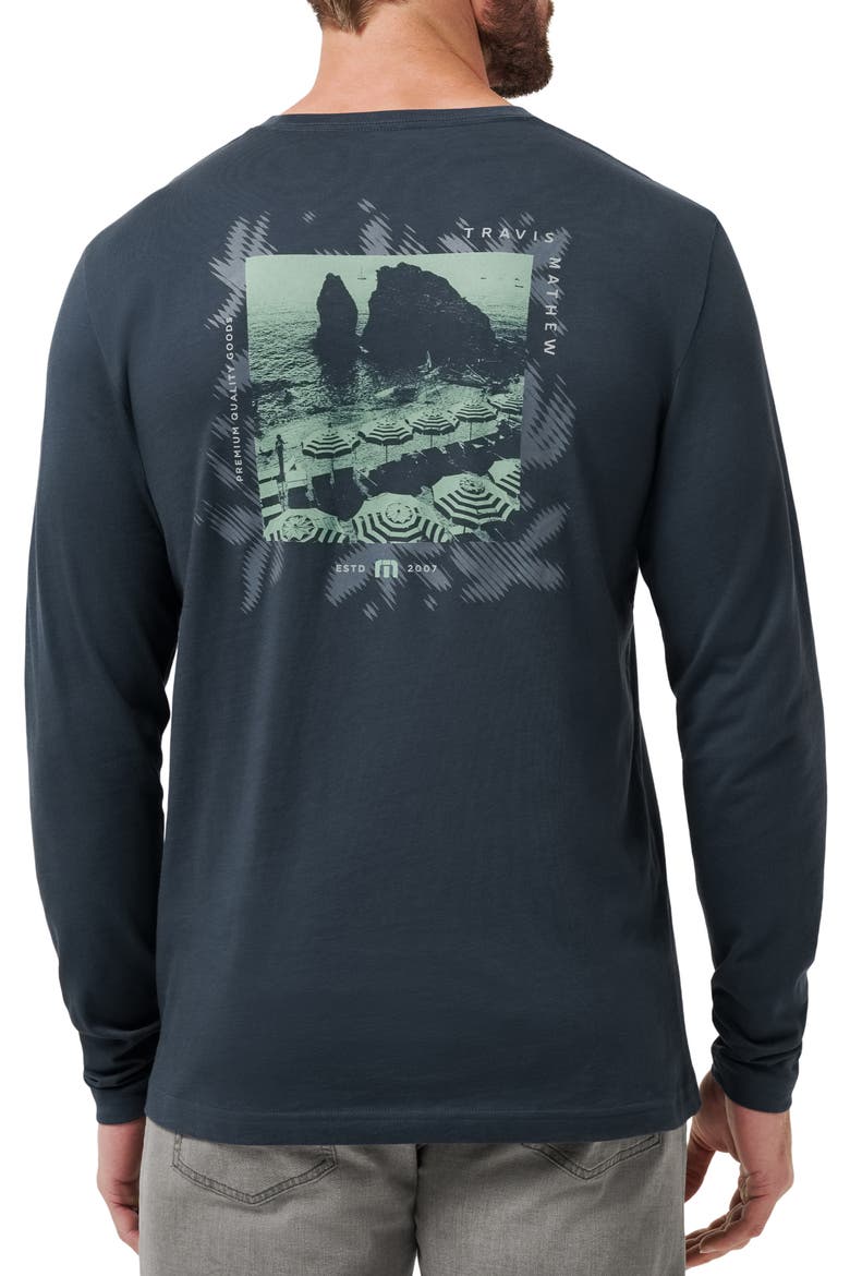 Favorite Place Long Sleeve Cotton Graphic Pocket T-Shirt, Alternate, color, TOTAL ECLIPSE