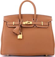 Pre-Owned Hermes Birkin Handbag Brown Togo with Gold Hardware 25