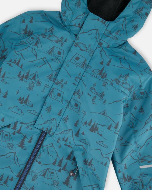 Deux Par Deux Little Boy's Two-piece Mid-season Outerwear Set Blue And Gray In Blue And Gray