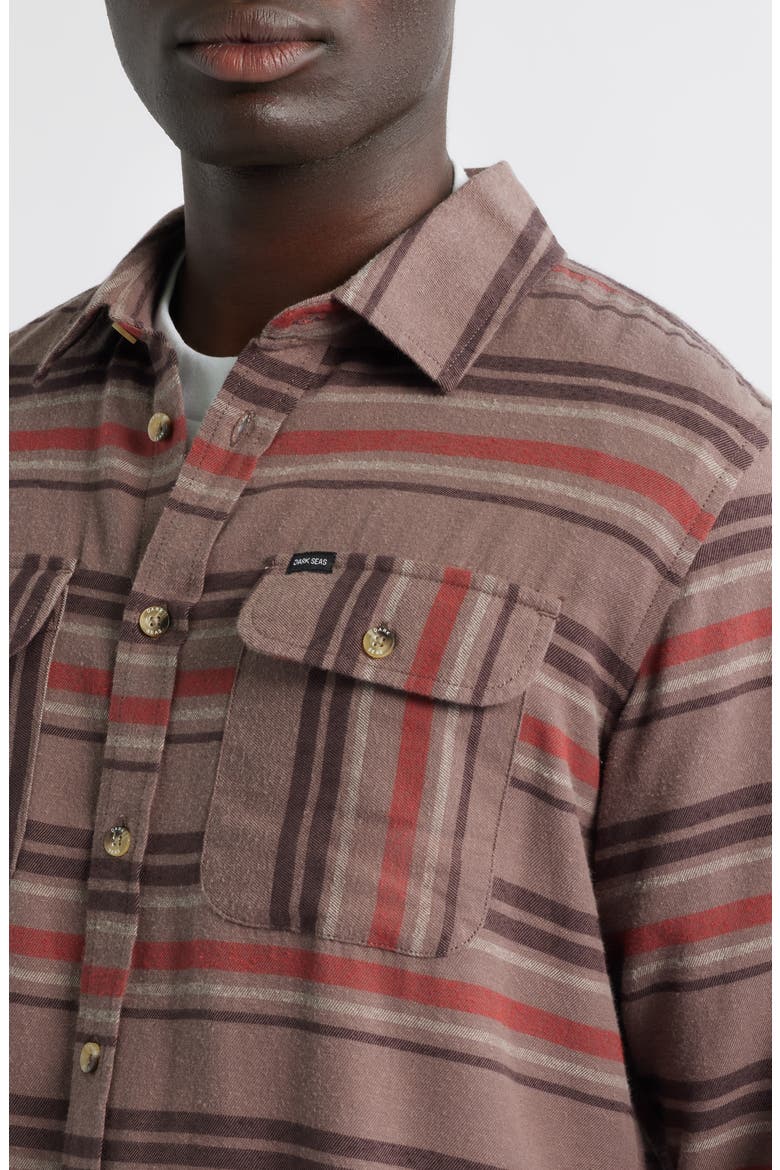Briarcreek Stripe Flannel Button-Up Shirt, Alternate, color, MAUVE