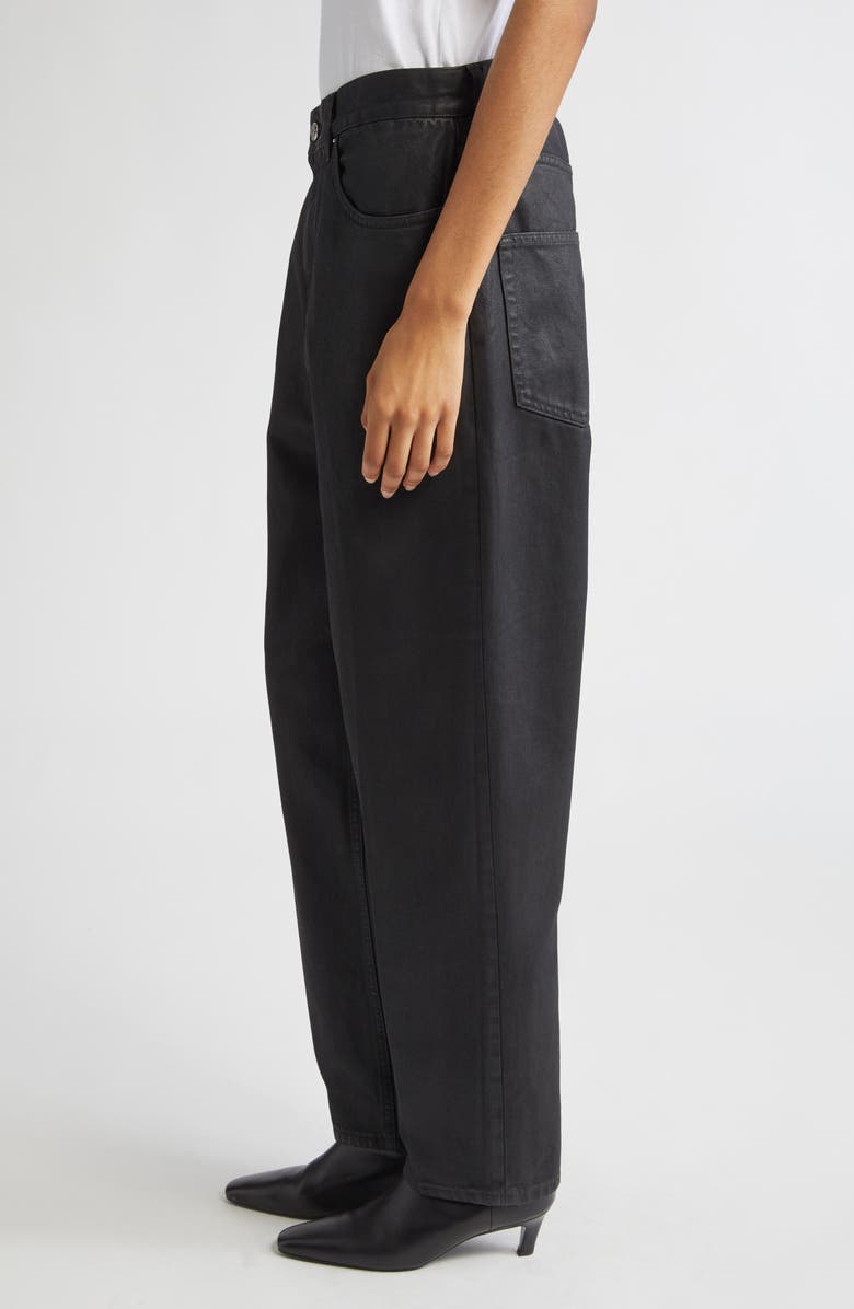 TOTEME Coated High Waist Tapered Jeans, Alternate, color, Coated Black 207