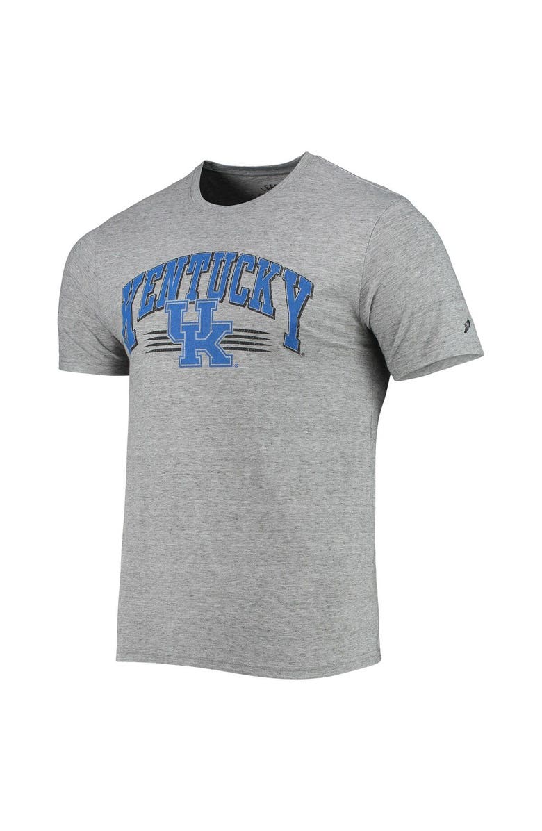 LEAGUE COLLEGIATE WEAR Men's League Collegiate Wear Heathered Gray Kentucky Wildcats Upperclassman Reclaim Recycled Jersey T-Shirt, Alternate, color, 