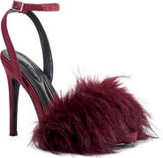 AZALEA WANG Nadia Faux Fur Pump